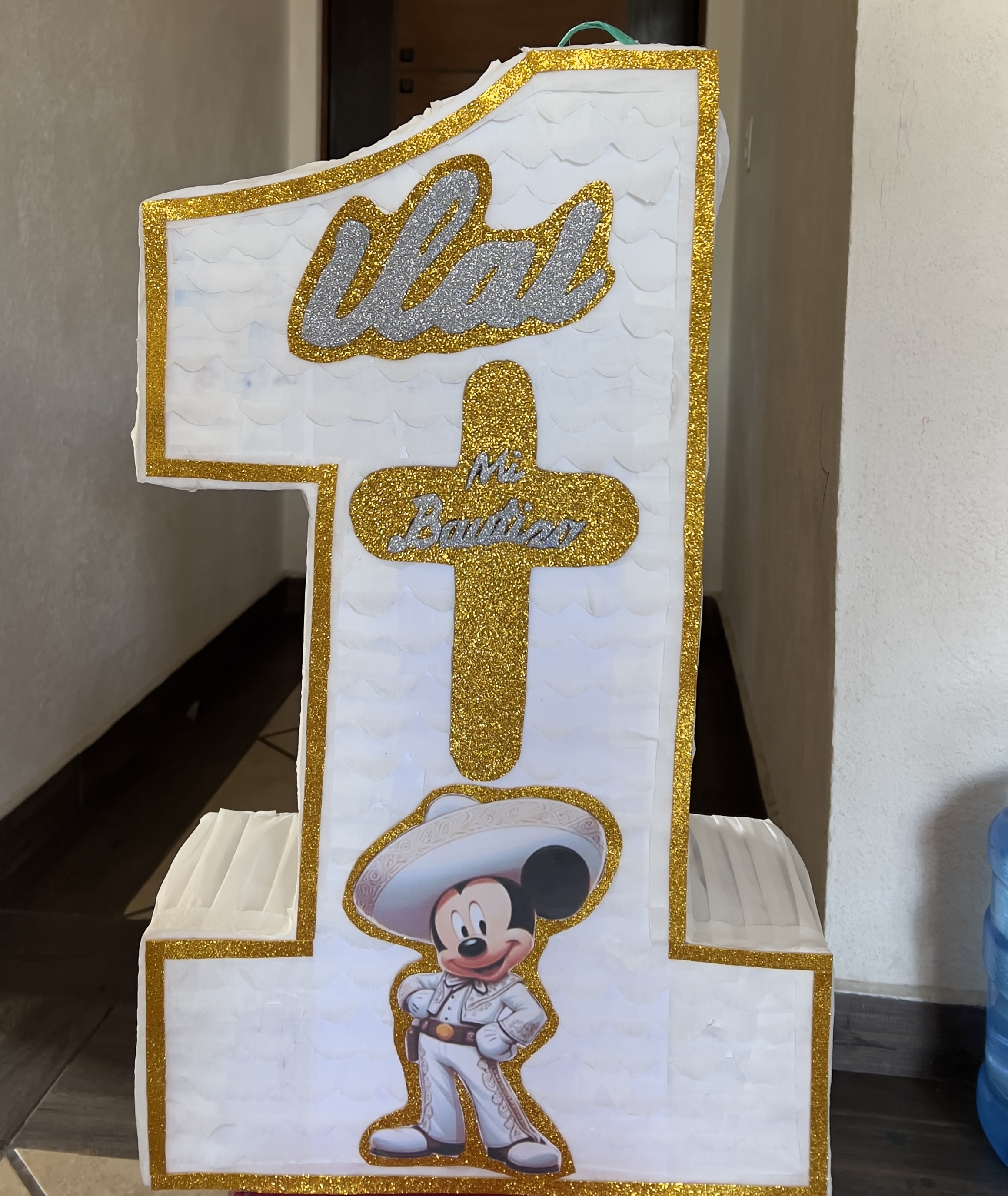 Piñata Número 1 – Mickey Bautizo - 65cm